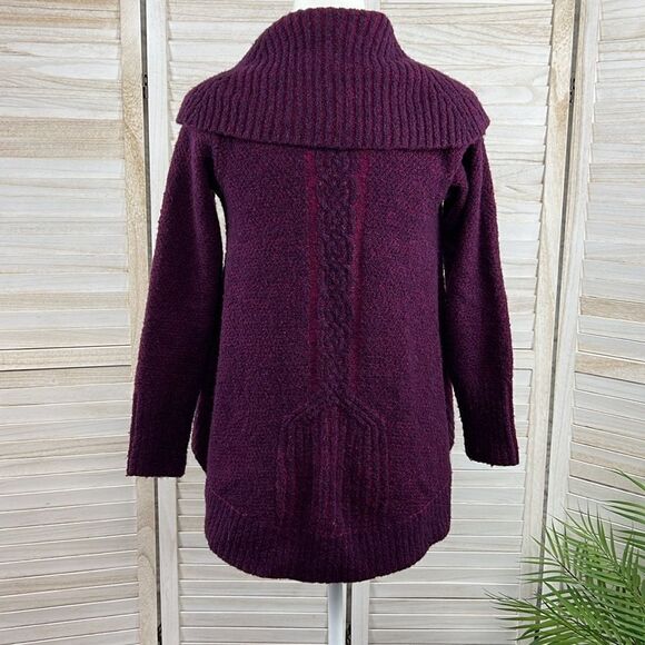 Anthropologie Angel of the North Wool Blend Cowl Neck Poncho Sweater XS - Picture 7 of 14